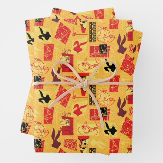 Feuille De Papier Cadeau LOONEY TUNES™ | Year of Rabbit Pattern (En situation)