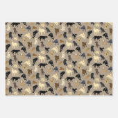 Feuille De Papier Cadeau Lotsa Labs - rouge, bronze, bleu denim (Devant 3)