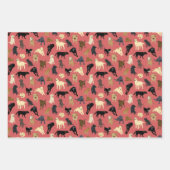 Feuille De Papier Cadeau Lotsa Labs - rouge, bronze, bleu denim (Devant)