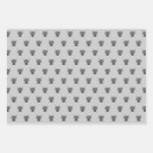 Feuille De Papier Cadeau Loup d'Halloween mignon (Devant 3)