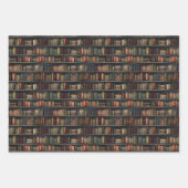 Feuille De Papier Cadeau Louveur de livre élégant - Dark Academia (Devant 3)