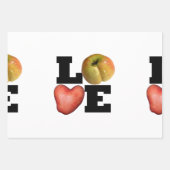 Feuille De Papier Cadeau LOVE Collection Pomme Pomme Pomme Coeur de pomme W (Devant)