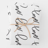 Feuille De Papier Cadeau Love HandLettering Calligraphy (En situation)