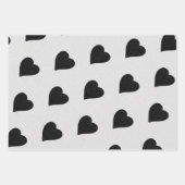 Feuille De Papier Cadeau Love Heart Black Parties scintillant Valentine's (Devant 2)