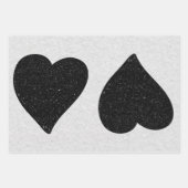 Feuille De Papier Cadeau Love Heart Black Parties scintillant Valentine's (Devant)