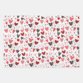 Feuille De Papier Cadeau Love Heart Motif (Devant 2)