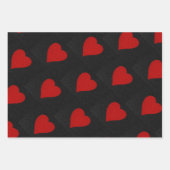 Feuille De Papier Cadeau Love Heart Red Parties scintillant Valentine's (Devant 2)