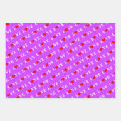 Feuille De Papier Cadeau LOVE Orange Lavender Green (Devant 2)