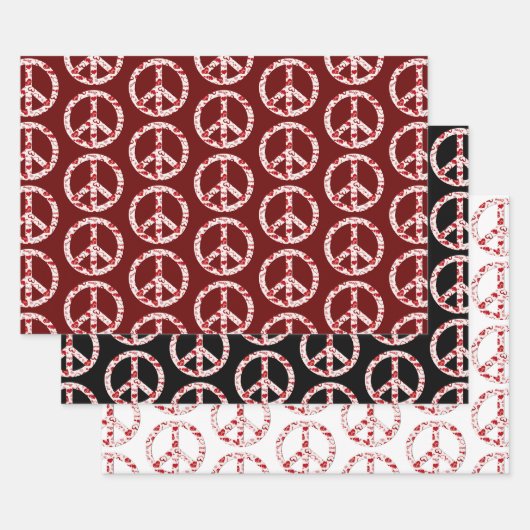 Feuille De Papier Cadeau Love Peace Sign Collection (Lot)