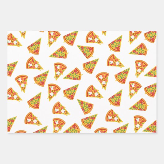 Feuille De Papier Cadeau Love Pizza (Devant)