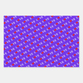 Feuille De Papier Cadeau LOVE Rose Lavender Orange (Devant 3)