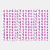 Feuille De Papier Cadeau Love Shamrock Plaid Pink Classic Pattern (Devant 2)