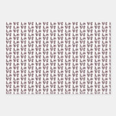 Feuille De Papier Cadeau Love Shamrock Plaid Red Blue Tartan Pattern (Devant 3)