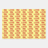 Feuille De Papier Cadeau Love Trio (Devant)