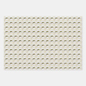 Feuille De Papier Cadeau Lovebirds sur un cercle de branches de fleurs de c (Devant 3)