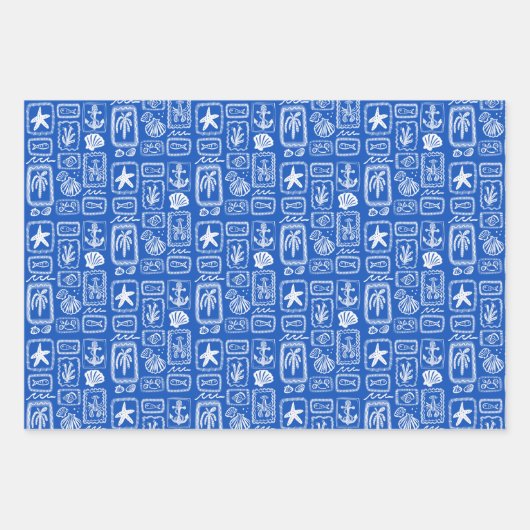 Feuille De Papier Cadeau LoveNotes from the Sea Beach Ocean Modern CUSTOM (Devant 2)