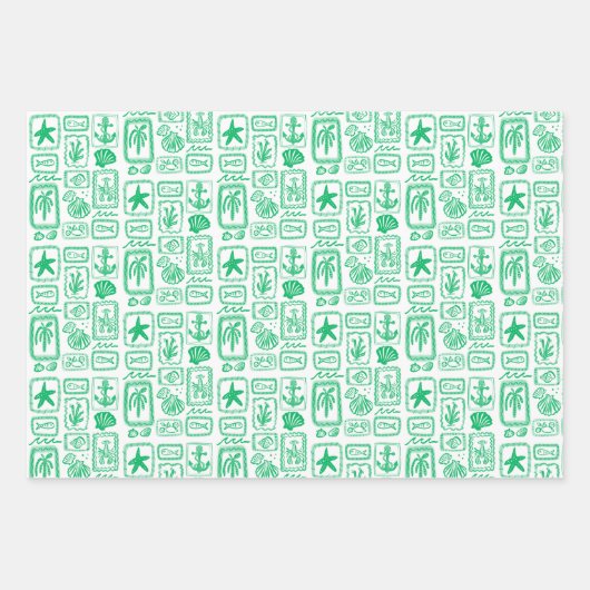 Feuille De Papier Cadeau LoveNotes from the Sea Beach Ocean Modern CUSTOM (Devant)