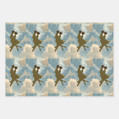 Feuille De Papier Cadeau Lovers Couple in the Blue Sky Collage (Devant 3)