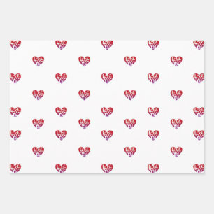 Feuille De Papier Cadeau Lover's Heart® Love You Wrapping Paper