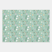 Feuille De Papier Cadeau Lucky Pale Green Whimsical St. Patrick's set 3 (Devant)
