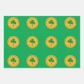 Feuille De Papier Cadeau Lucky St Patrick's Day Kids (Devant 3)