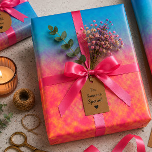 Feuille De Papier Cadeau Lumière résiduelle néon