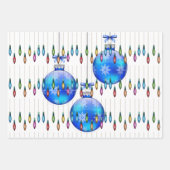 Feuille De Papier Cadeau Lumières de Noël (Devant 2)