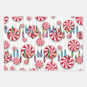 Feuille De Papier Cadeau Lumières de Noël (Devant)