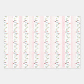 Feuille De Papier Cadeau Lumières de Noël aquarelle (Devant 3)