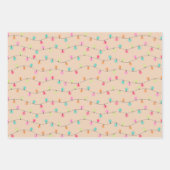 Feuille De Papier Cadeau Lumières de Noël brillantes Kraft (Devant 2)