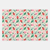 Feuille De Papier Cadeau Lumières de Noël rétro (Devant 3)
