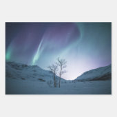 Feuille De Papier Cadeau Lumières du Nord (Devant 3)