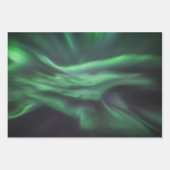 Feuille De Papier Cadeau Lumières Nord colorées (Devant 2)