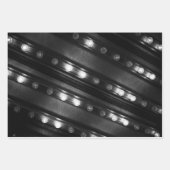 Feuille De Papier Cadeau Luminaires noir et blanc (Devant 3)