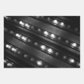 Feuille De Papier Cadeau Luminaires noir et blanc (Devant)