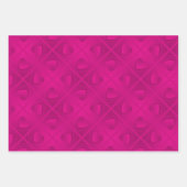 Feuille De Papier Cadeau Luxe Moderne Élégant Coeur Rose (Devant)