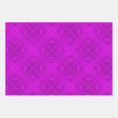 Feuille De Papier Cadeau Luxe Moderne Élégant Coeur Violet (Devant)