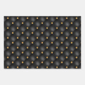 Feuille De Papier Cadeau Luxe moderne noir et or (Devant 2)