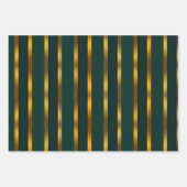 Feuille De Papier Cadeau Luxe Popular Green Gold Linen Texture Collection (Devant 2)