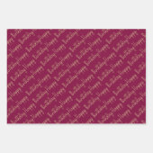 Feuille De Papier Cadeau Luxe Rouge (Devant)