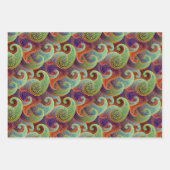 Feuille De Papier Cadeau Luxueux Motifs Paisley (Devant 3)