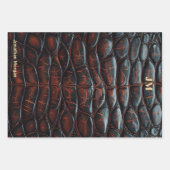 Feuille De Papier Cadeau Luxury Executive Monogram Premium Leather (Devant)