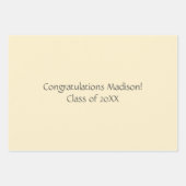 Feuille De Papier Cadeau Lycée Personnalisé Pink Yellow (Devant 3)