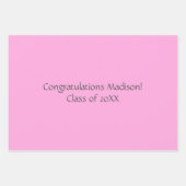 Feuille De Papier Cadeau Lycée Personnalisé Pink Yellow (Devant 2)