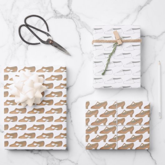 Feuille De Papier Cadeau Lyrical Acro Caractère Chaussures Danse Enseignant (Recto)