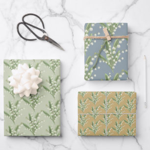 Feuille De Papier Cadeau Lys de la vallée Floral