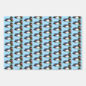 Feuille De Papier Cadeau Lys d'eau de canard de bois (Devant 2)