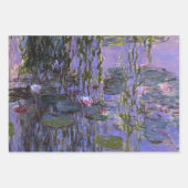 Feuille De Papier Cadeau Lys d'eau rose et violet Claude Monet (Devant 3)