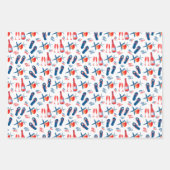 Feuille De Papier Cadeau M. & Mme Red Blue Champagne Flip Flops Plage (Devant 2)