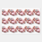 Feuille De Papier Cadeau Macaron rose et Turquoise (Devant 2)